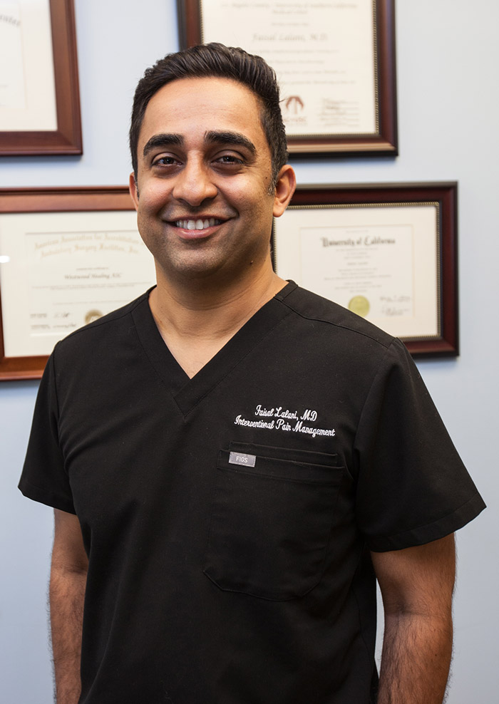 Photo of Dr. Faisal Lalalni in our Los Angeles Pain Management Office